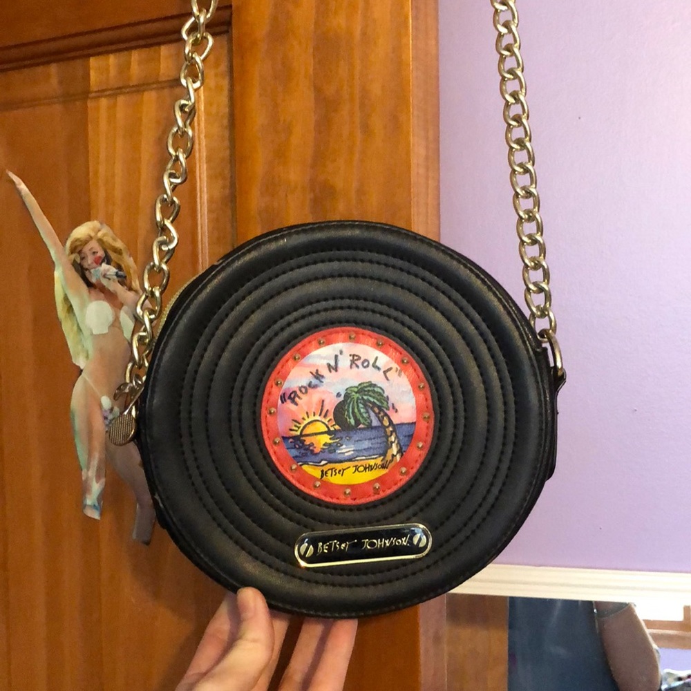 Betsy Johnson Record Crossbody Purse